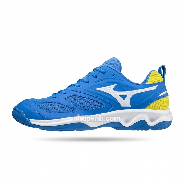 Giày Cầu Lông Mizuno Dynablitz - Xanh Logo Trắng Chính Hãng